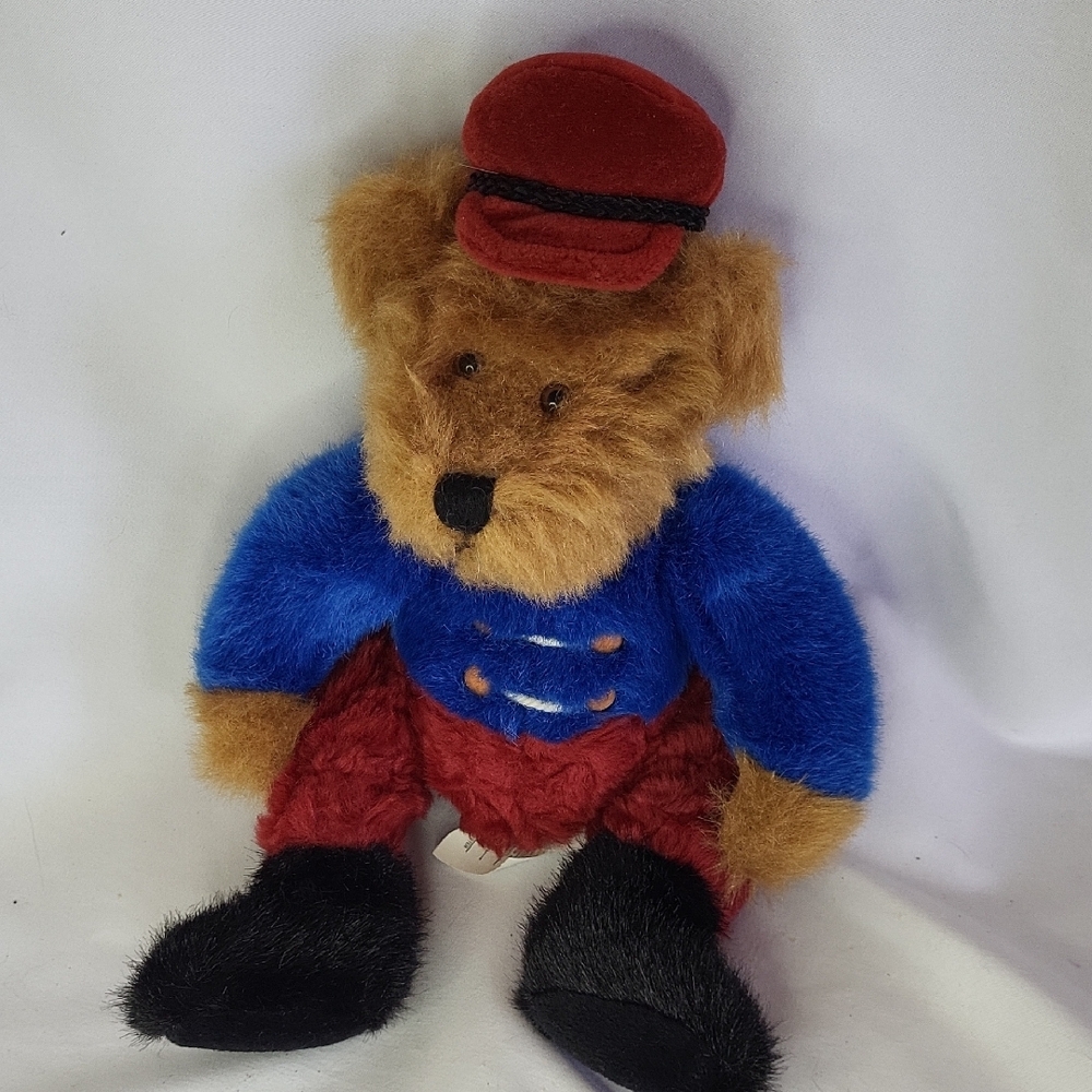 Russ Berries Soilder Bear vintage Christmas 1990s Teddy Bandy 10"